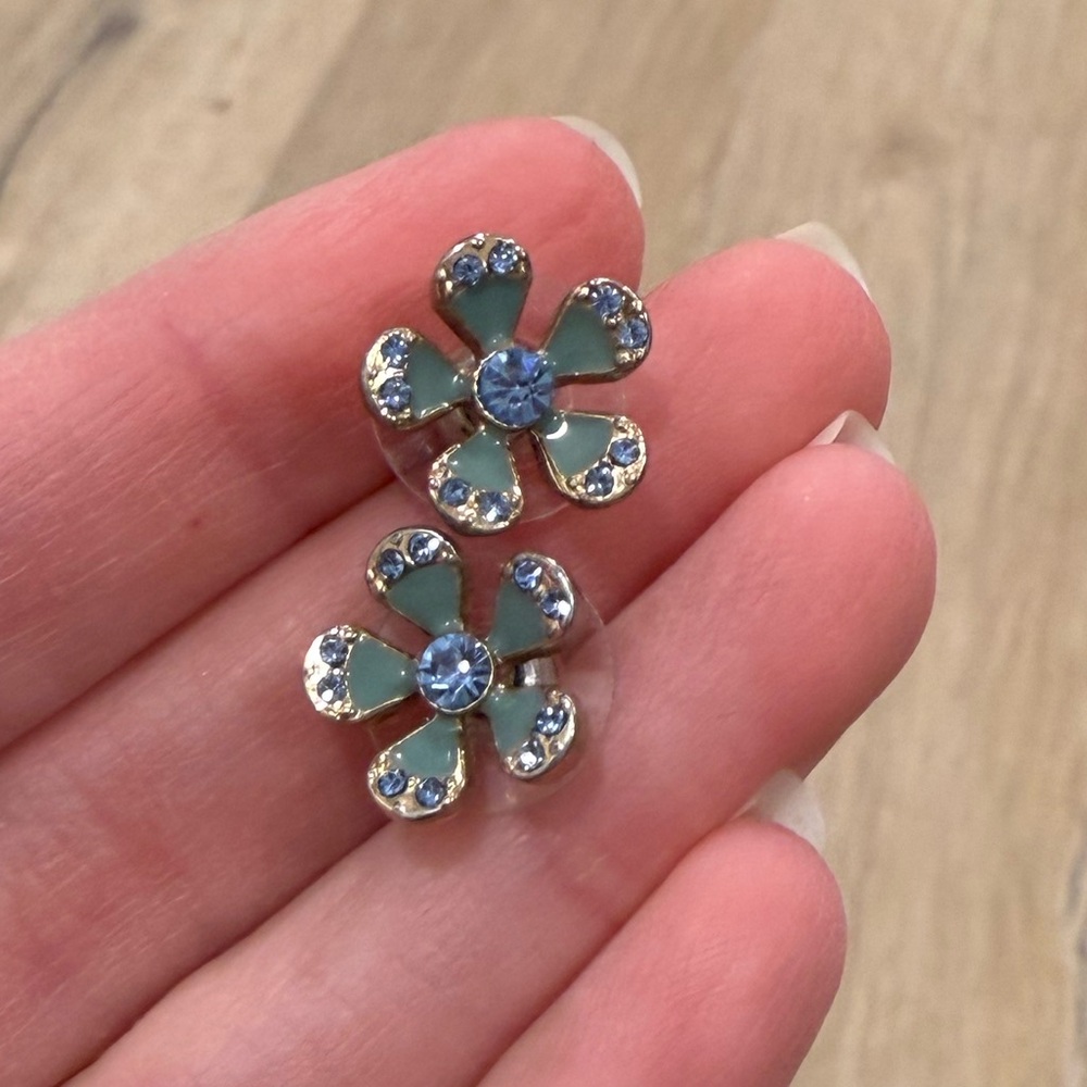 Blue Flower Earrings